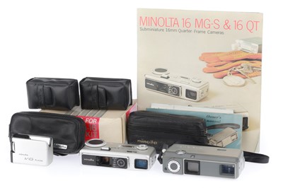 Lot 230 - A Pair of Minolta-16 Subminiature Cameras