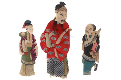 Lot 221 - 3 19th Century Chinese Silk Puppets