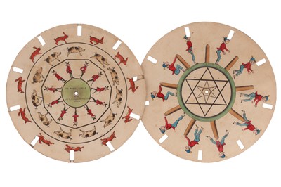 Lot 222 - 2 Polychrome Phenakistoscope Disks