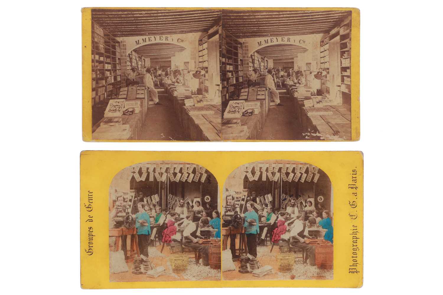 Lot 96 - 2 Stereocards of Photographic Studios /Shops