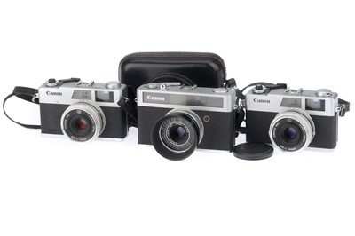 Lot 59 - A Group of Canon Canonet Cameras