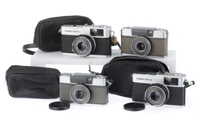Lot 136 - A Group of Olympus 35mm Cameras