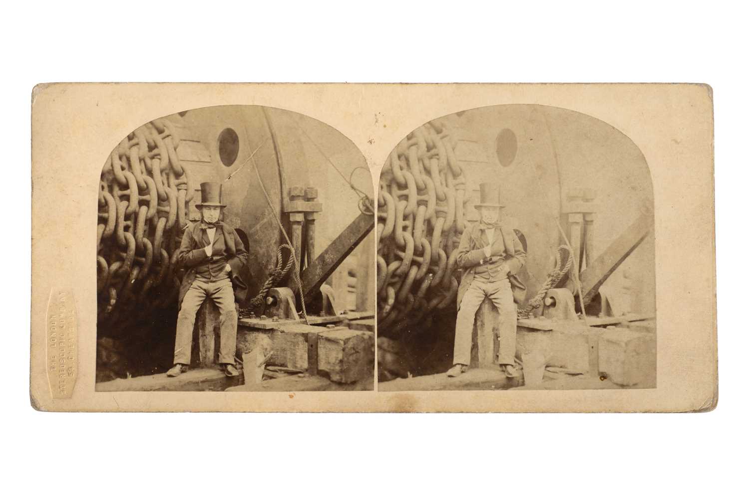 Lot 91 - BRUNEL, Isambard Kingdom, Stereoscopic Card