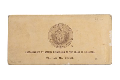 Lot 91 - BRUNEL, Isambard Kingdom, Stereoscopic Card