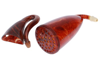 Lot 307 - Celluloid Faux-Tortoiseshell Ear Trumpet Hearing Aids