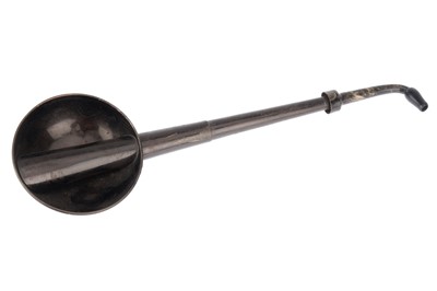 Lot 301 - A lacquered tinplate Politzer-type 'English Made' Single Extension Ear Trumpet