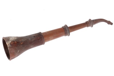 Lot 302 - A vulcanite Telescopic Double-Extension Ear Trumpet Hearing Aid