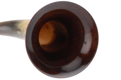 Lot 303 - A treen and horn Ear Trumpet Hearing Aid