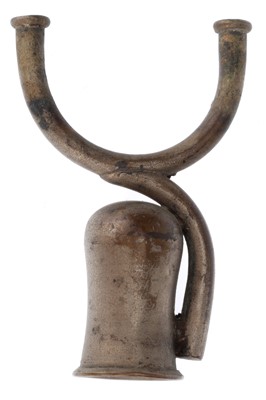 Lot 305 - A nickel-plated metal bell-shaped Chest Piece from Ray & Selby-Type Binaural Stethoscope