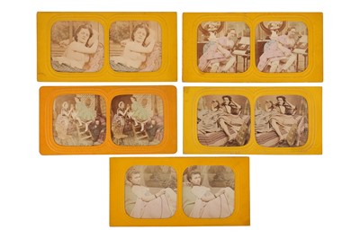 Lot 109 - Collection of 5 French Erotic Stereo Tissue Views