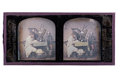Lot 85 - John Benjamin Dancer, Exceptionally Important & Fine Tinted Stereo Daguerreotype