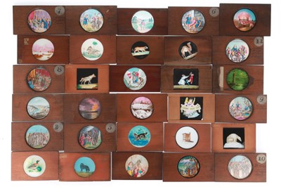 Lot 460 - Collection of 29 Wooden Framed Magic Lantern Slides
