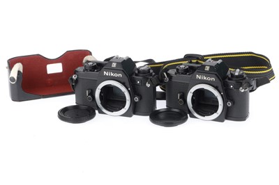 Lot 25 - A Pair of Nikon EM SLRS Camera Bodies