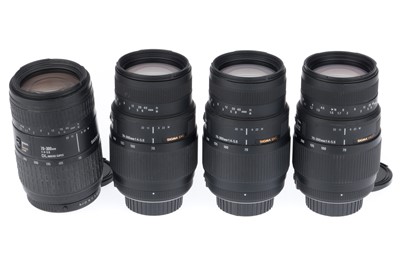 Lot 340 - A Group of Sigma 70-300mm Zoom Lenses