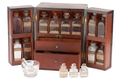 Lot 288 - A late Georgian brass-bound mahogany Medicine / Apothecary Chest