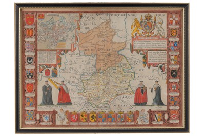 Lot 375 - A Map of Cambridgeshire John Speede 1610