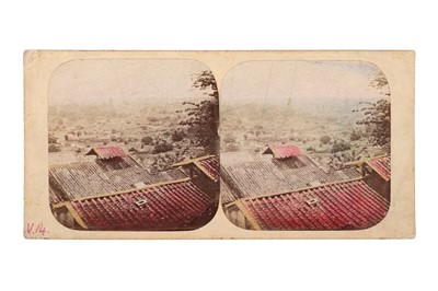 Lot 151 - Rossier. Pierre, Stereo Card View of China, No. 3 Panorama of Canton