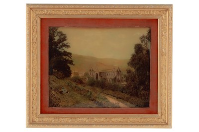Lot 455 - Large Polychrome Crystoleum, Tintern Abbey