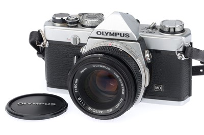 Lot 143 - An Olympus OM-1 MD 35mm SLR Camera