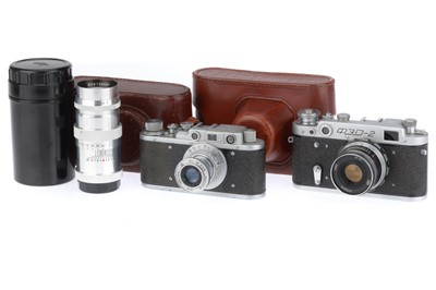 Lot 44 - A Pair of Soviet 35mm Rangefinder Cameras