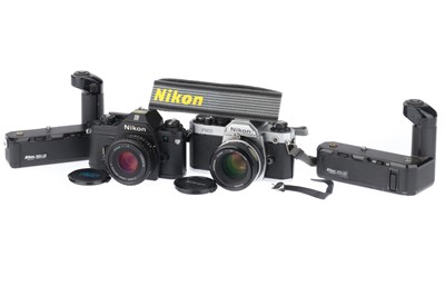 Lot 23 - A Pair of Nikon 35mm SLR Cameras