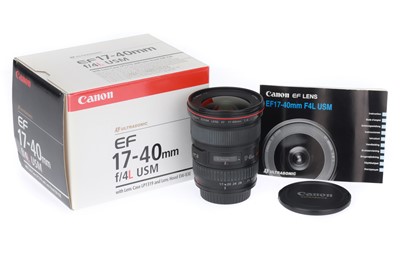 Lot 280 - A Canon EF f/4 17-40mm L USM Lens