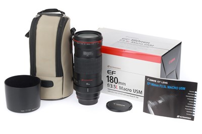 Lot 281 - A Canon EF f/3.5 L 180mm USM Macro Lens