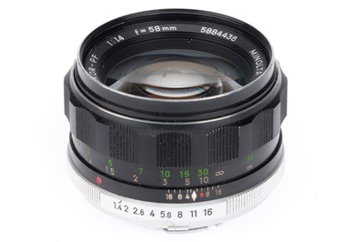 Lot 232 - A Minolta Rokkor-PF f/1.4 58mm Lens