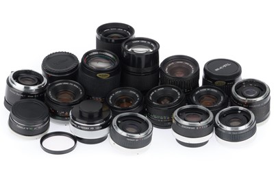 Lot 236 - A Group of FD Mount Lenses and Teleconverters