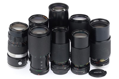 Lot 239 - A Group of FD Mount Telephoto Lenses