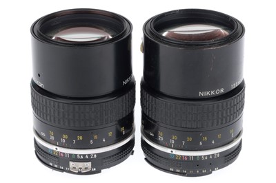 Lot 249 - A Pair of Nikon Nikkor f/2.8 135mm Lenses