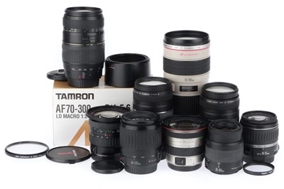 Lot 251 - A Group of Canon EF-mount Lenses
