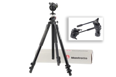 Lot 420 - A Manfrotto 055X Tripod and Heads