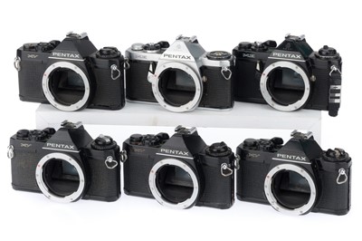 Lot 124 - A Group of Pentax ME and MV SLR Cameras
