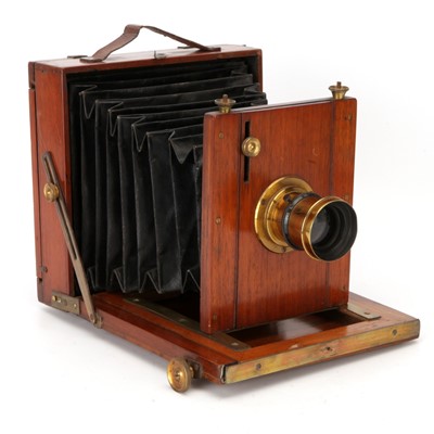 Lot 270 - A R. T. Adams & Co. Half Plate Mahogany Field Camera