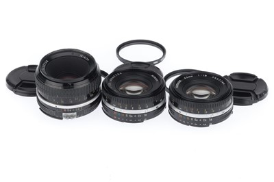 Lot 334 - A Group of Nikon 50mm Lenses