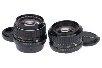 Lot 338 - A Pair of Pentax f/1.4 50mm Lenses