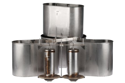 Lot 448 - A Set of Metal Developing Tanks for 10x8inch Film