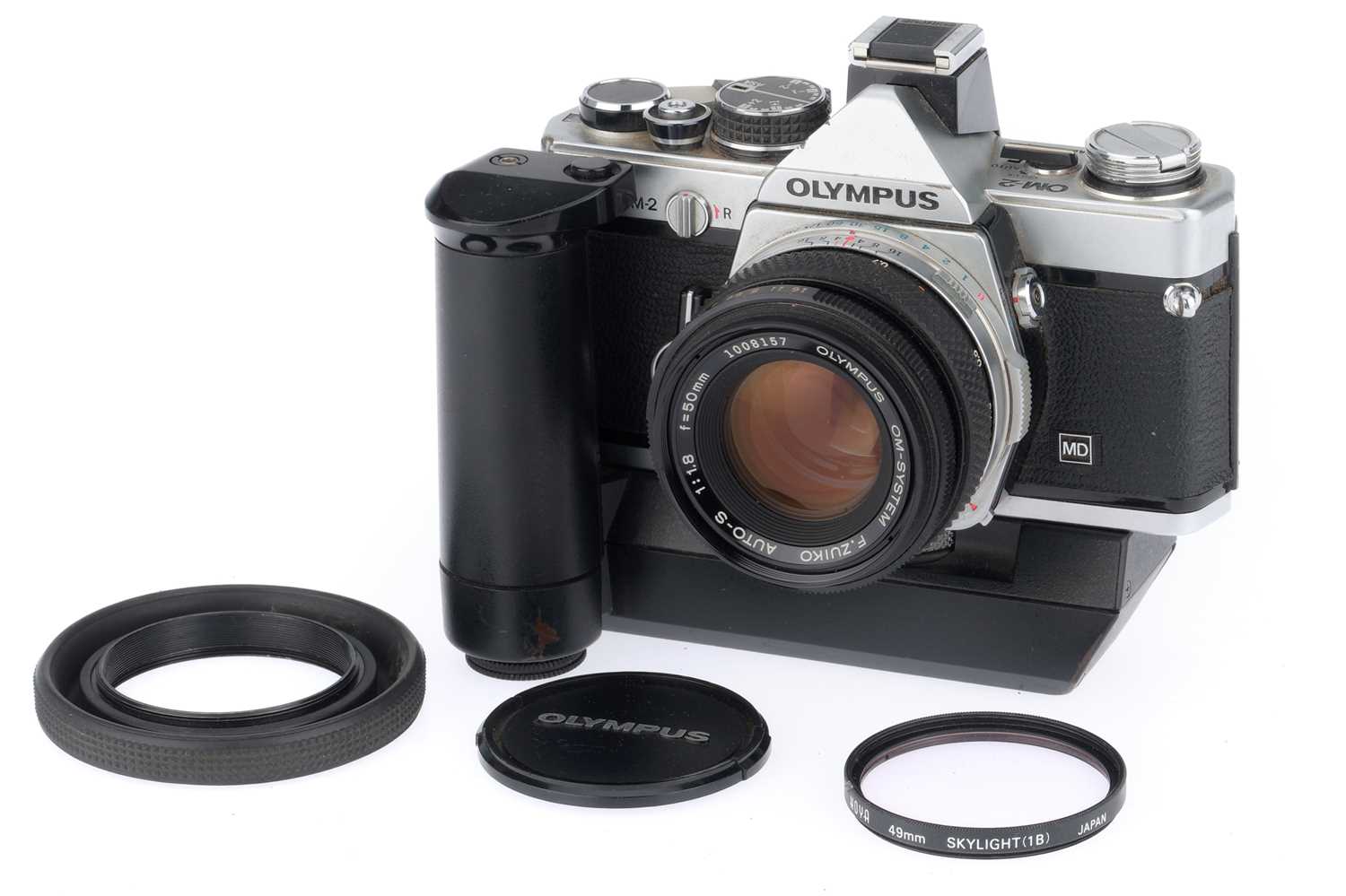 Lot 112 - An Olympus OM-2N MD 35mm SLR Camera