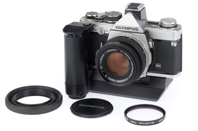Lot 112 - An Olympus OM-2N MD 35mm SLR Camera