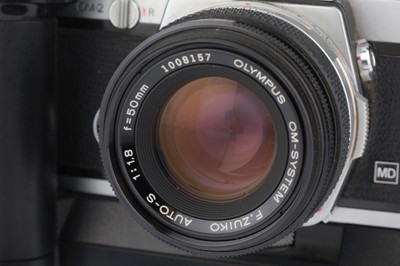 Lot 112 - An Olympus OM-2N MD 35mm SLR Camera