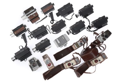 Lot 351 - A Tray of Bell and Howell Cine Cameras