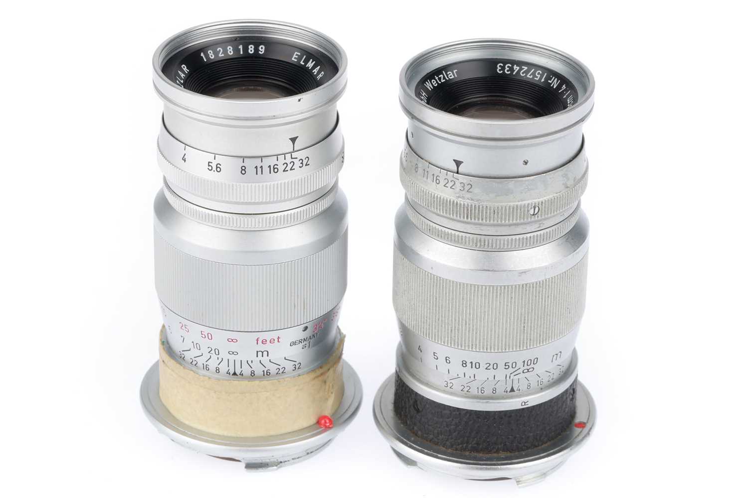 Lot 23 - A Pair of Leitz Wetzlar Elmar f/4 90mm Lenses