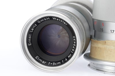 Lot 23 - A Pair of Leitz Wetzlar Elmar f/4 90mm Lenses