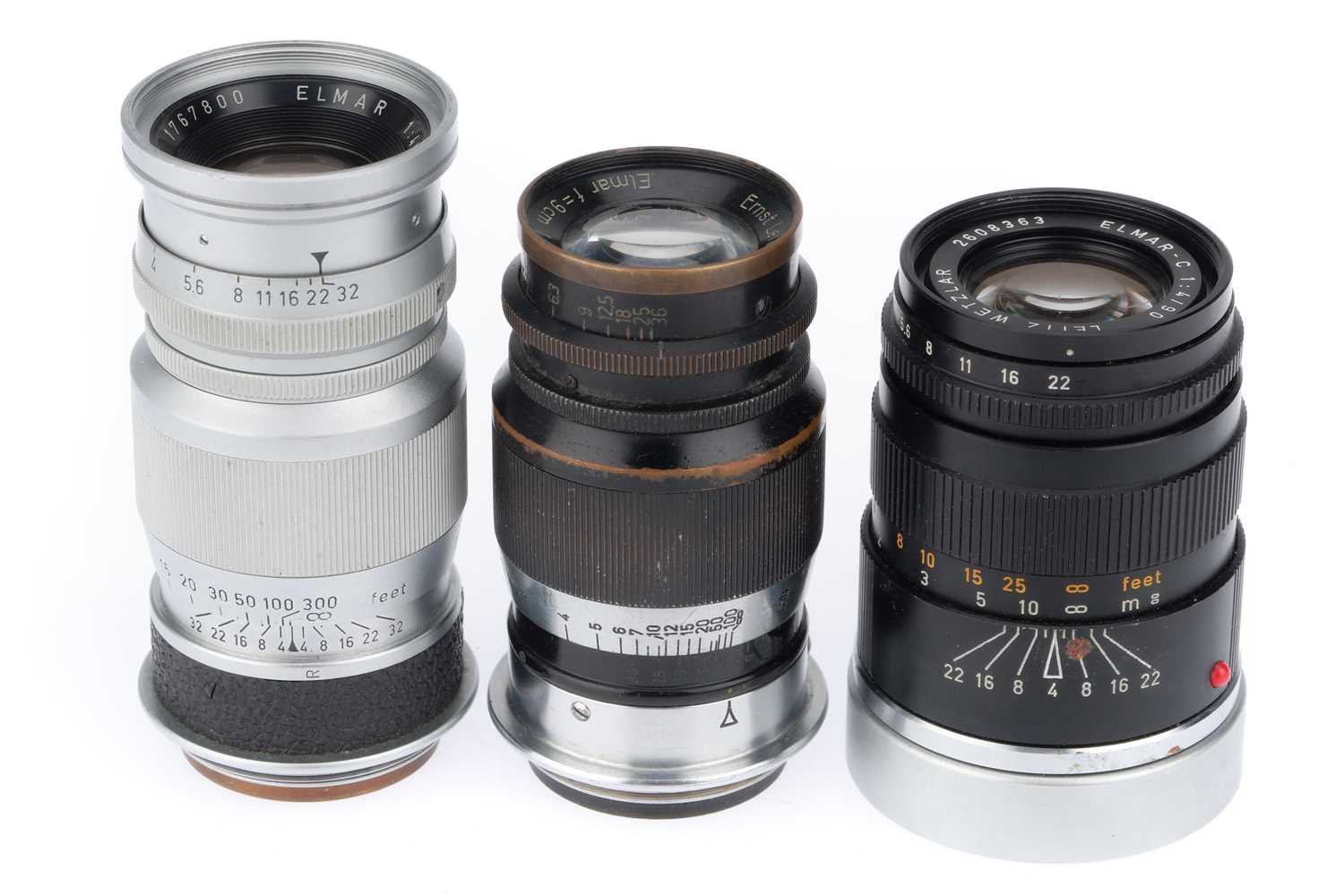 Lot 19 - A Group of Leitz Wetzlar Elmar f/4 90mm Lenses