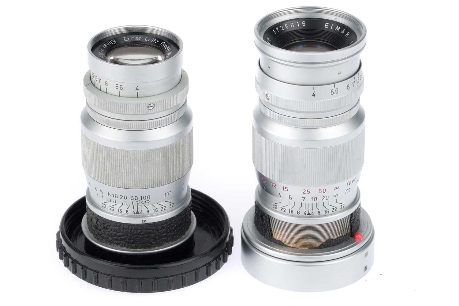 Lot 30 - A Pair of Leitz Wetzlar Elmar f/4 90mm Lenses