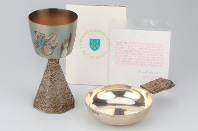 Lot 795 - Silver Religious Goblet and Bowl