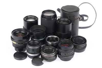 Lot 528 - A Mixed Selection of 35mm Camera Lenses