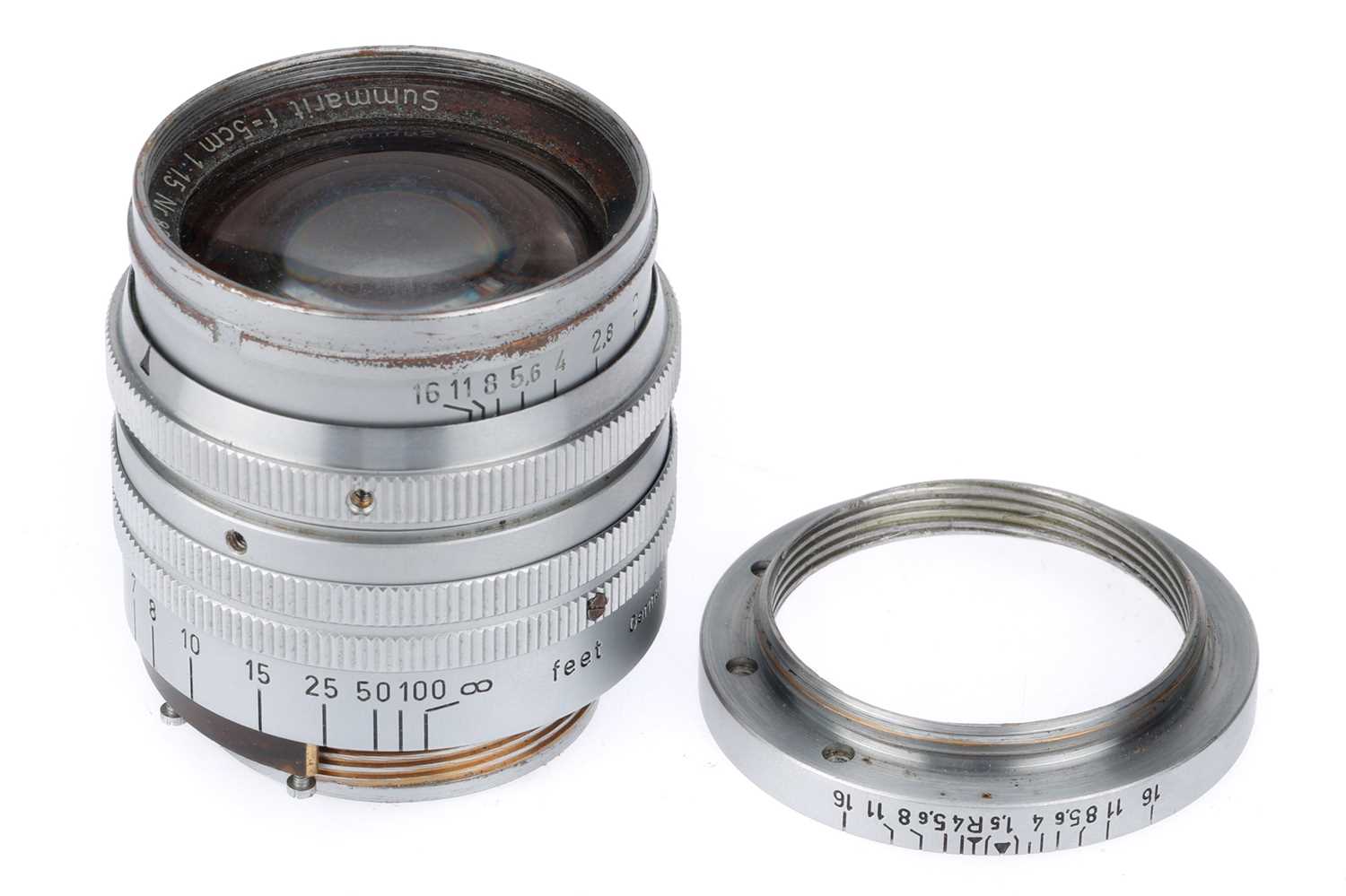 Lot 18 - A Leitz Wetzlar Summarit f/1.5 5cm Lens For Repair