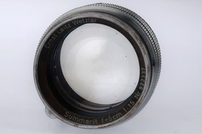 Lot 18 - A Leitz Wetzlar Summarit f/1.5 5cm Lens For Repair